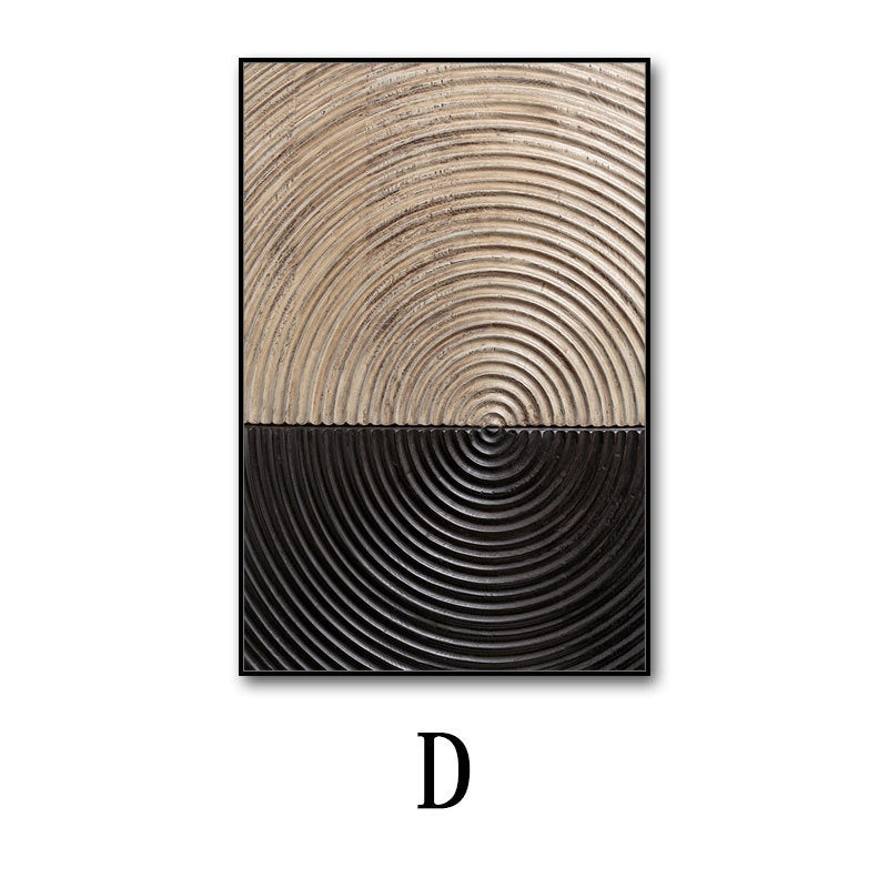 Tableau Triptyque Noir & Or — Art Mural Contemporain