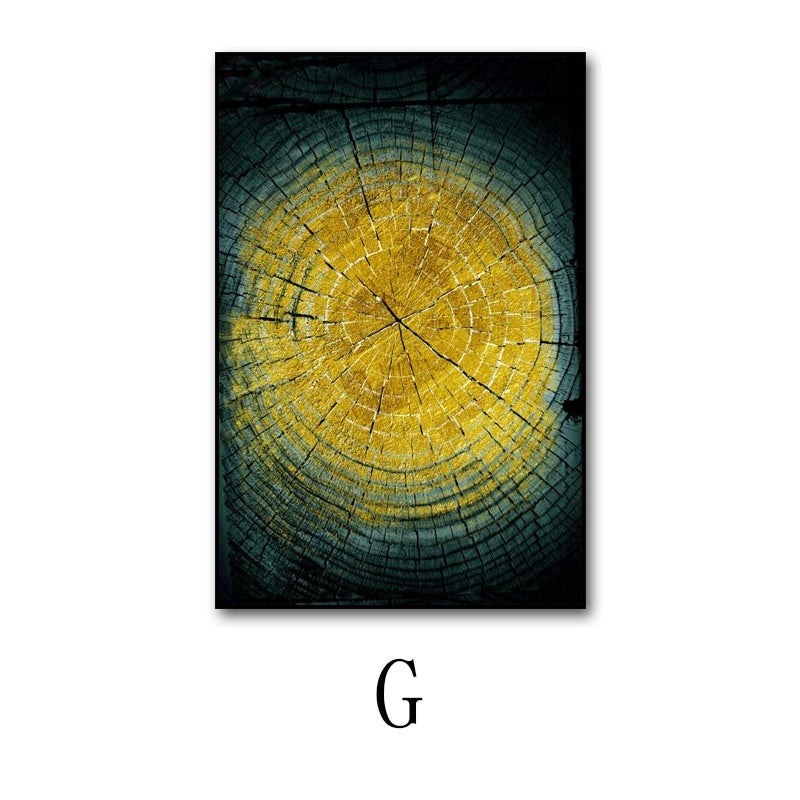 Tableau Triptyque Noir & Or — Art Mural Contemporain